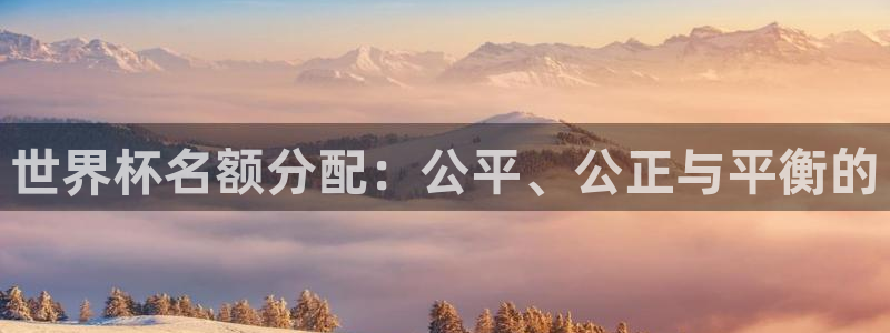 世界杯直播:世界杯名额分配:公平、公正与平衡的